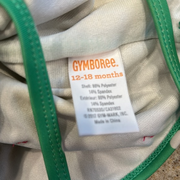 Gymboree Green & White Polka Dot Swimsuit Bathing Suit Girls - Picture 4 of 4